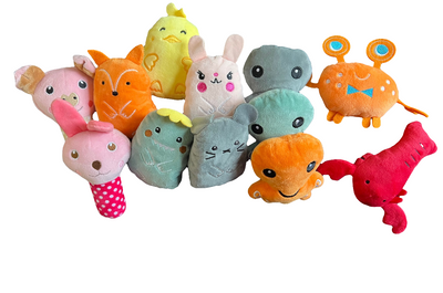 Assorted Squeaky Plush Dog Toys