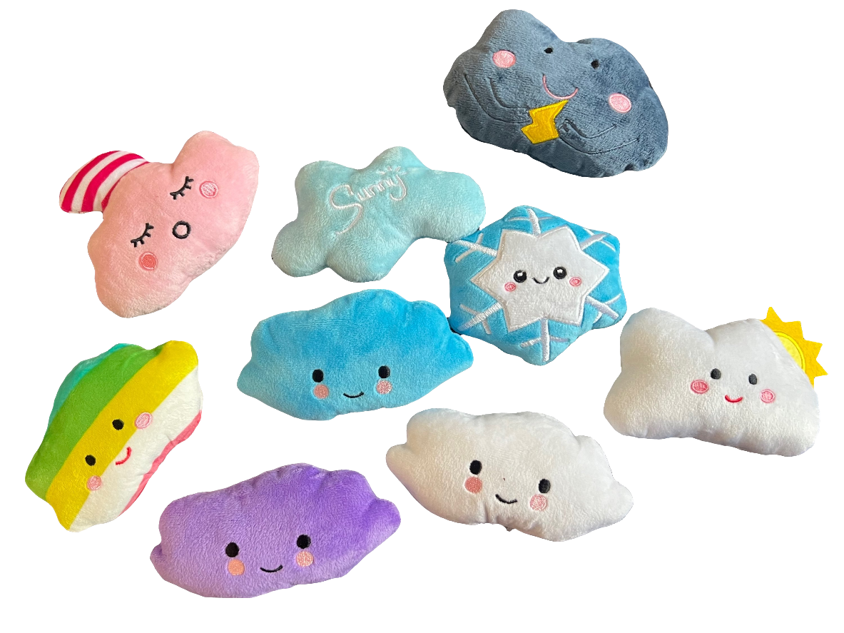 Assorted Squeaky Plush Dog Toys