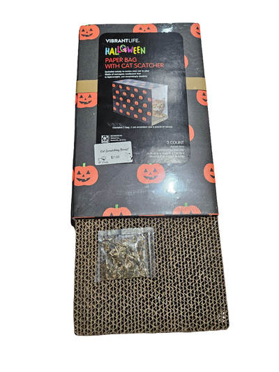 Halloween Paper Bag with Cat Scratcher