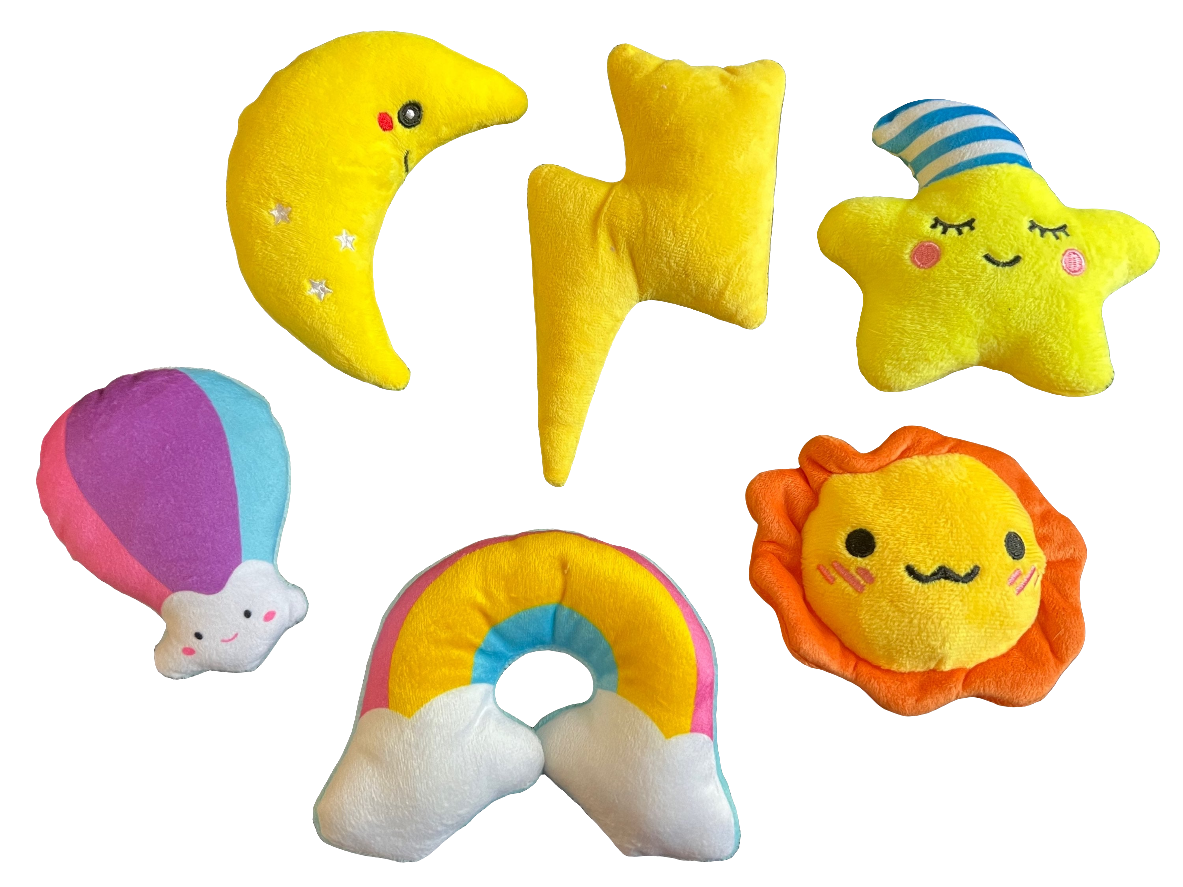 Assorted Squeaky Plush Dog Toys